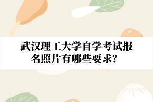 武漢理工大學自學考試報名照片有哪些要求？